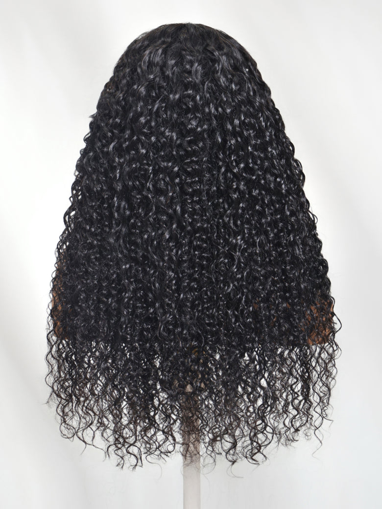 Sunber 180% Density 7x5/ 13x4 Pre-Everything Water Wave & Curly Mixed Pre Cut Lace Frontal Human Hair Wigs With Invisi Drawstring