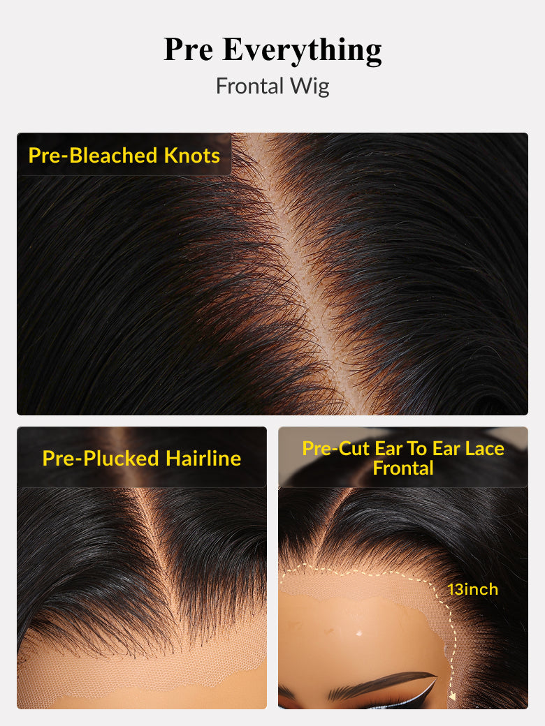 [22''=$135]Sunber 180% Density 13x4 Pre-Everything Loose Wave Glueless Lace Frontal Wig –Feathered Style and Elastic Drawstring Flash Sale