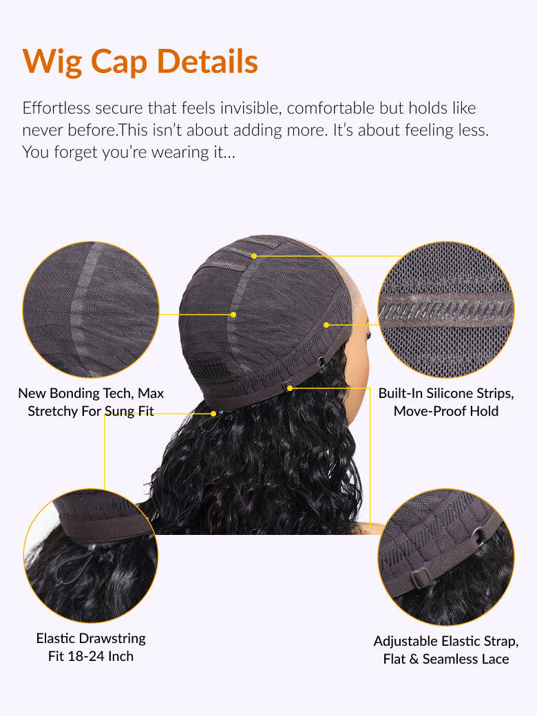 Sunber 7x5 Pre Cut Balayage Highlight Body Wave Lace Wigs With Invisi Drawstring