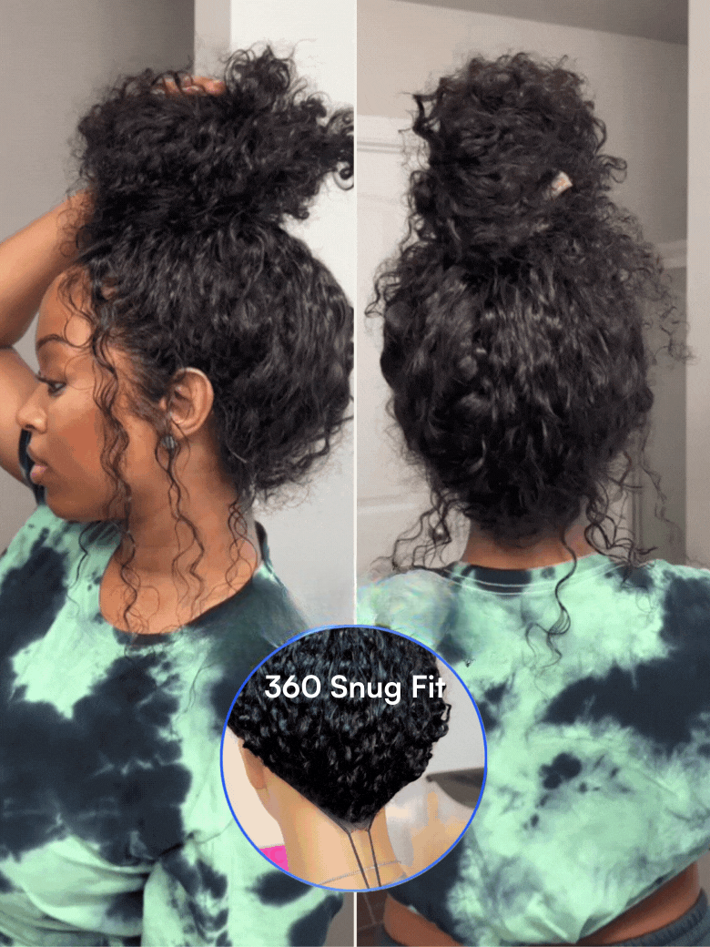Sunber 7x5/13x6 HD Wet And Wavy Water Wave Bye Bye Knots Pre-Cut Lace Wigs With Elastic Drawstring
