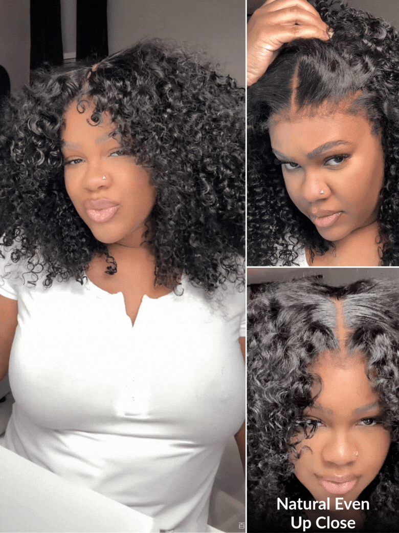 Sunber 200% Density 7x5 Pre Cut Pre-Styled Finger Coils Afro Kinky Curly Lace Wig With Invisi Drawstring